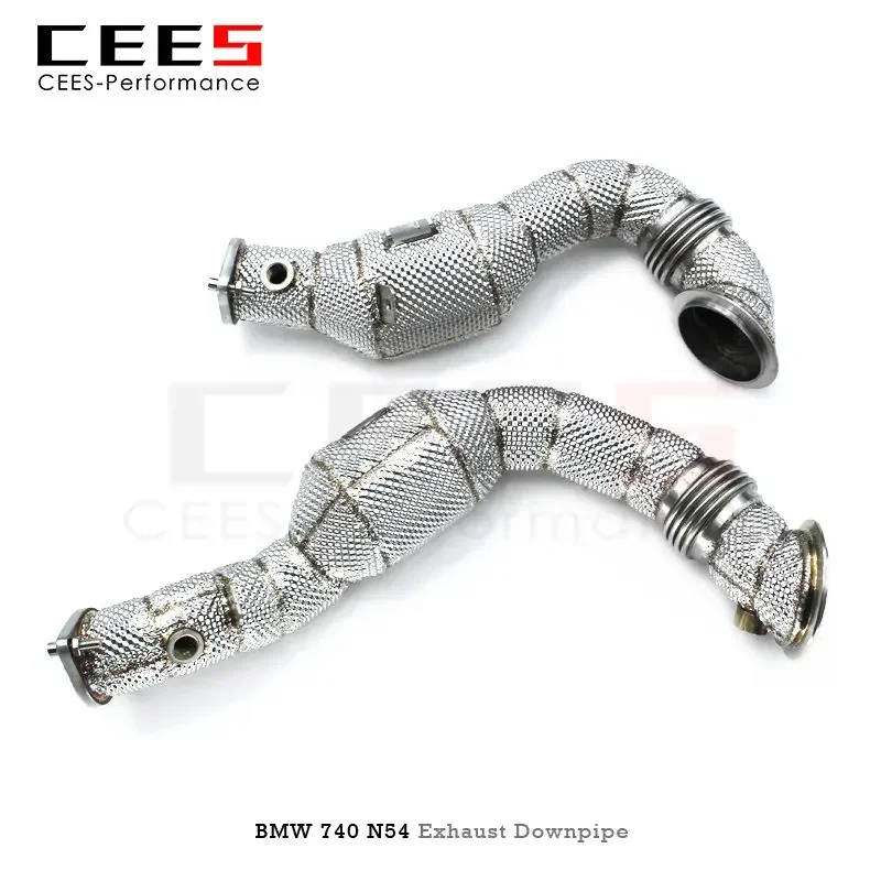 CEES Downpipe for BMW TH7 730/740 N54 F02 3.0T 2009-2015  High Flow Catted Downpipe Catalytic Converters Heat Insulation Tuning