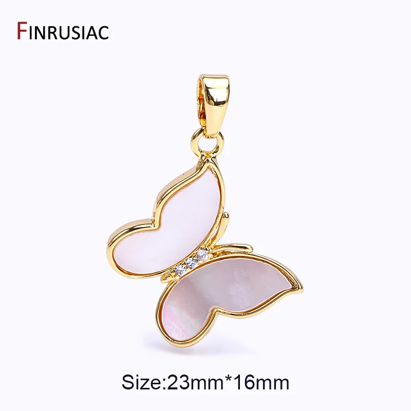 Hochwertige 18K vergoldete Messing-Herz- und Sternanhänger für die Schmuckherstellung, Muschel-Schmetterlingsanhänger für DIY-Halsketten- und Armbandherstellung. – Detail 30