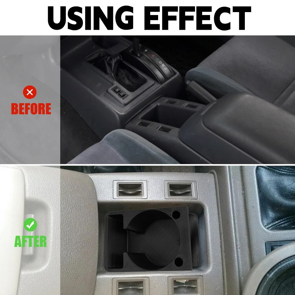 1/2PCS Square Insert Cup Holders For Toyota Landcruiser 80 Series Armrest Box Beverage Cup Holder