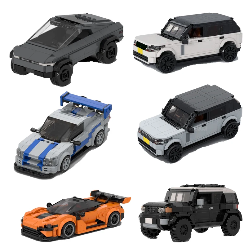 

Sports Car Model DIY Toy Racing Car Model Children's Birthday Gift Christmas Gift MOC Building Blocks 8-Seat Car