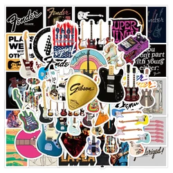 10/30/50PCS Cartoon Rock Fender Guitar Cool Trend Creative Graffiti Sticker Bike Scooter Helmet Laptop Computer Wholesale