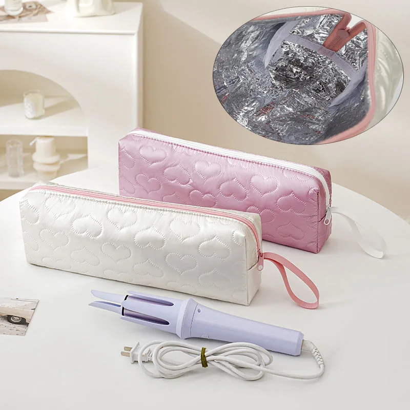 

Термостойкая сумка для хранения выпрямителя и плойки для волос, большая вместимость, пыленепроницаемая, водонепроницаемая, с ручкой