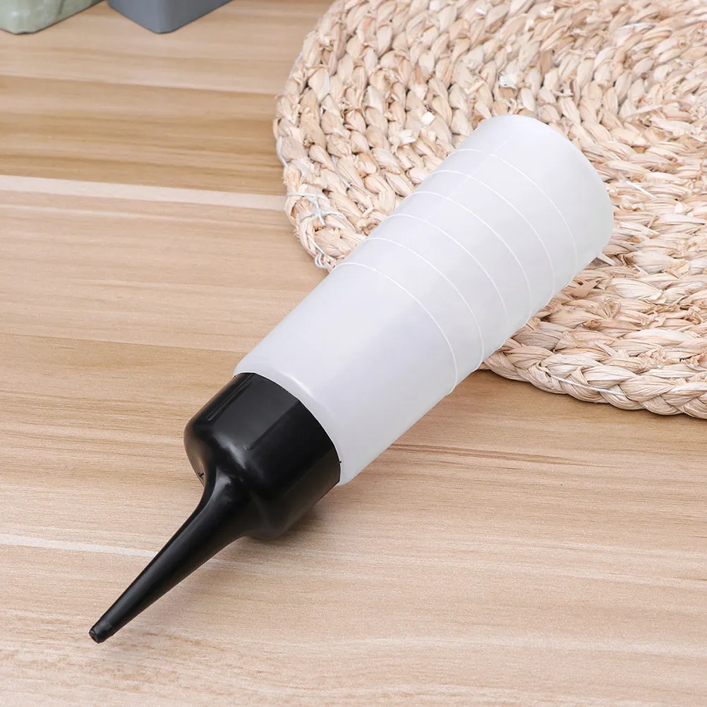 4Pcs Reusable Hair Dye Mixing Bottle Angled Tip Squeeze Applicator for Salon Home Use Transparent Measuring Scale Refillable