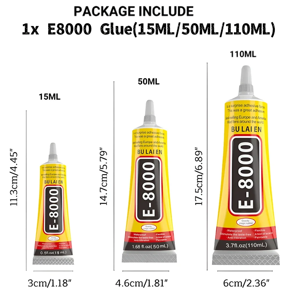 Bulaien E-8000 15 مللي 50 مللي 110 مللي متعددة الوظائف لتقوم بها بنفسك لاصق للهاتف المحمول اللوحة الأم أدوات إصلاح قضيب الدقة