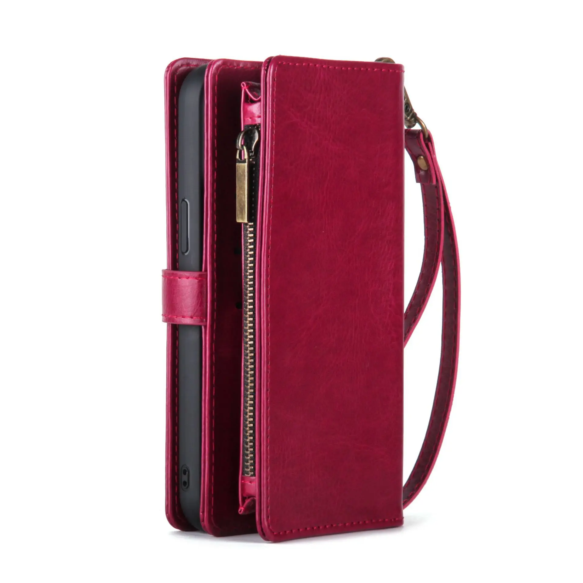 Megshi Wallet Pu Leather Filp Phone Case Cover For Samsung Galaxy S24 S23 S22 S21 S20 Fe Plus Ultra Bag Cases