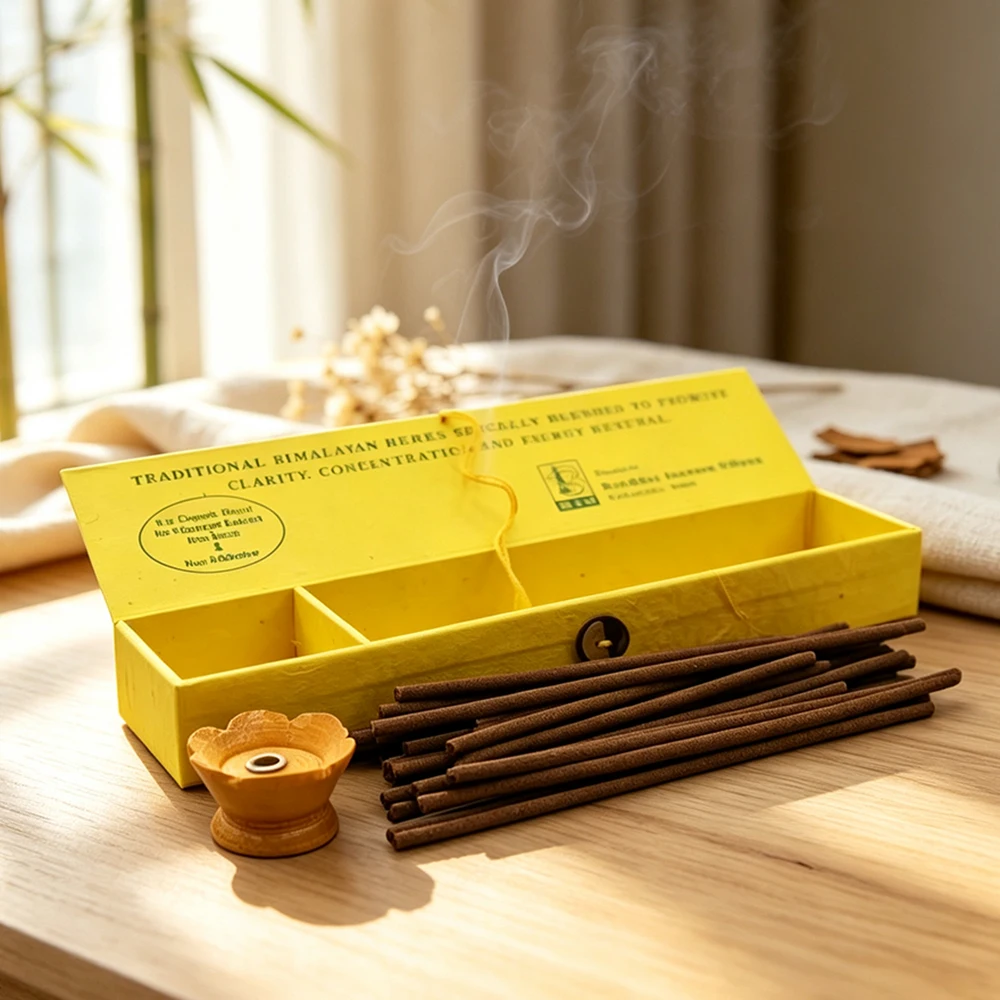 Nepal Himalayan Natural Incense Sticks, Handmade Tibetan Incense for Prayer Meditation Aromatherapy, Home Herbal Incense