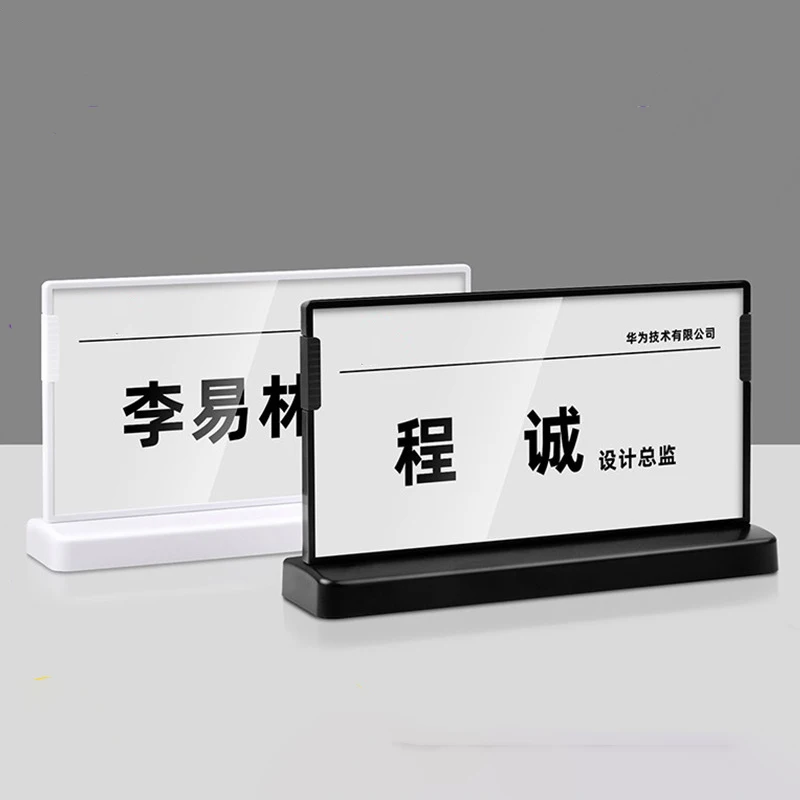 Durable Nameplate for Meetings Professional Table Signage Display Card Premium Name Card Holder Versatile Desktop Name Tag Stand