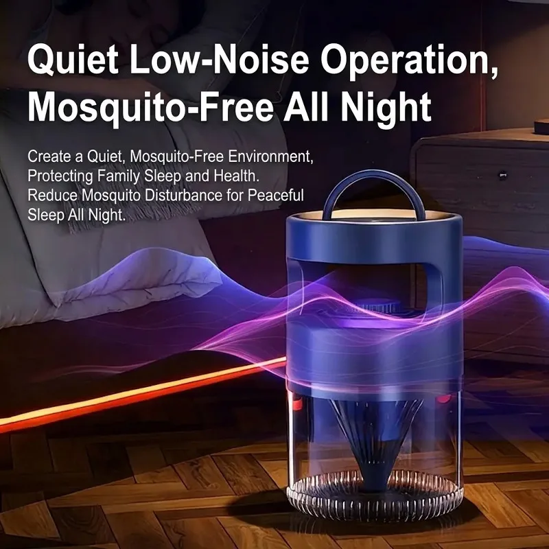 Inhalation Mosquito Killer Lamp UV Light Indoor Home Use Silent Mosquito Trap LED Purple Light Suction Type Bug Catcher