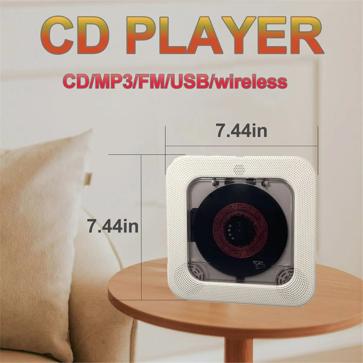 

Портативный CD-плеер с Bluetooth, Hi-Fi динамиком, LED-экраном и ИК-пультом дистанционного управления