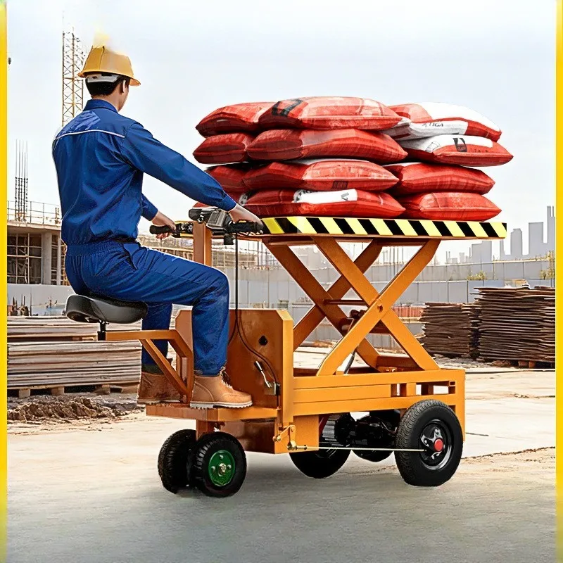 flatbed truck platform push cargo load king pull cargo trailer upside down donkey three-wheel storage truck