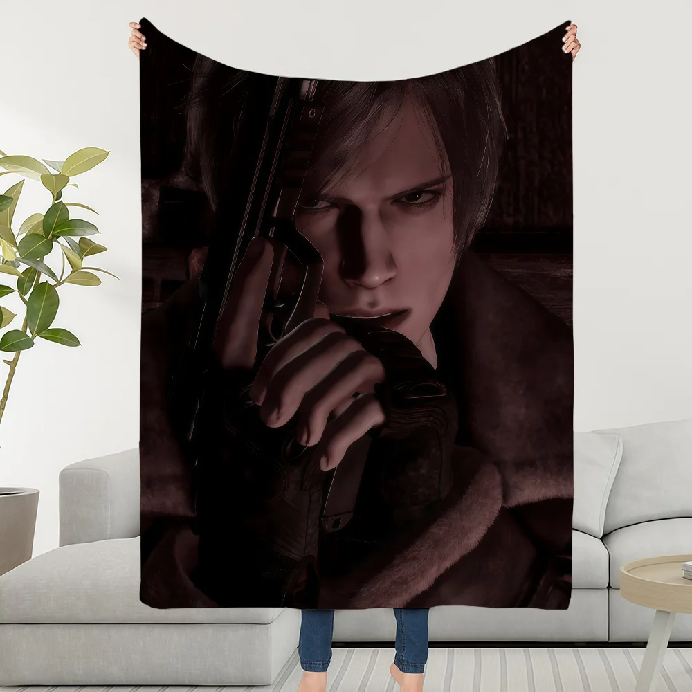 Leon Scott Kennedy R-ResidentS-ES Blanket Throw Super Cosy Plush Living Room Sofa Couch Childish Birthday Gifts