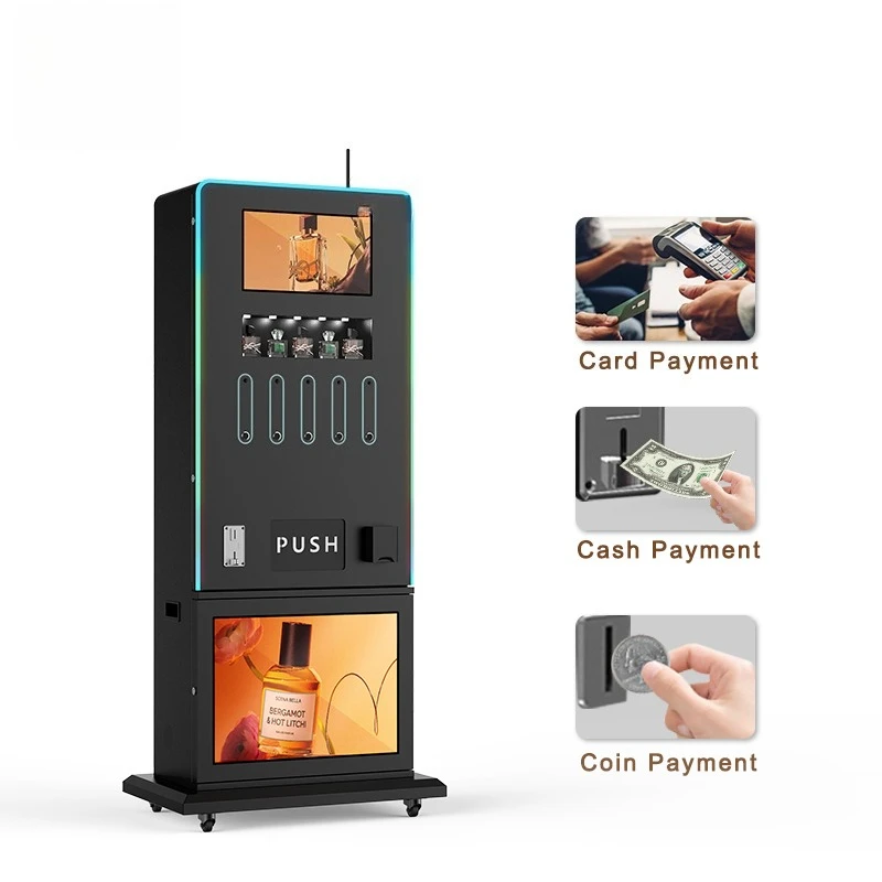 Top Seller Self-Help Dispenser LED Vending Machine for Beauty Products Lipsticks Lashes Perfume Vending Machine FL Customized
