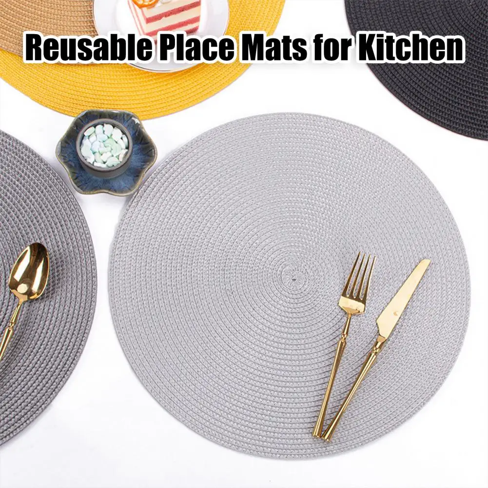 Table Placemat Solid Color Heat Insulation Placemat Wear-resistant Dining Table Mat For Home Kitchen Столовая Подушка 식탁 매트