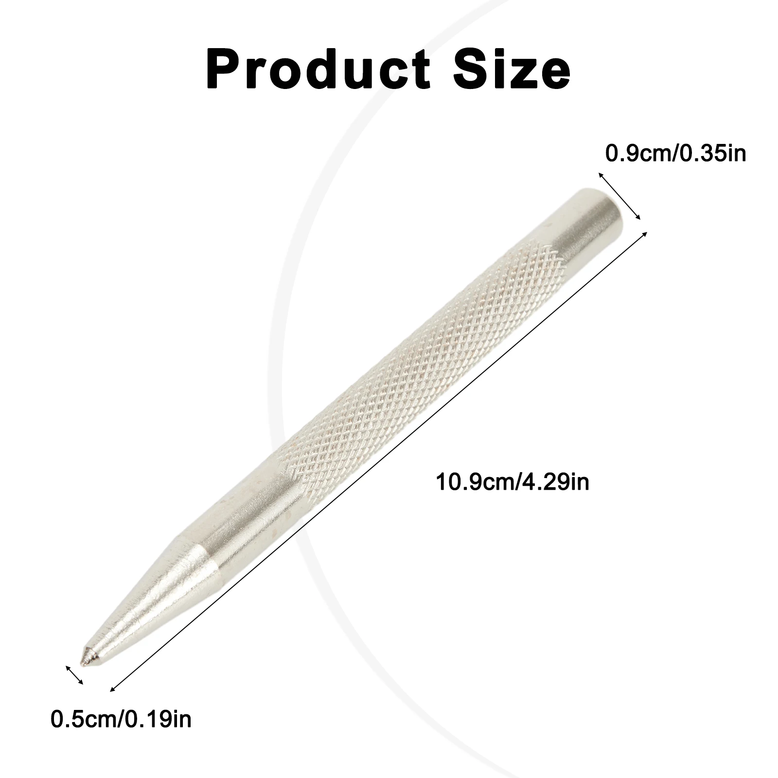 1 個センターパンチ高硬度ハンドルテーパーパンチ金属ドリルマークセンターパンチ硬化炭素鋼スポットドットセンター