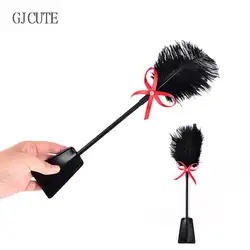 Bdsm Feather Tickled Erotic Punish Fetish Leather Spanking Paddle Play Sex Toys For Lover Riding Crop Tools