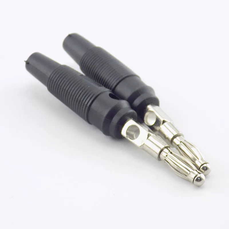 2pcs 4mm Banana Plug Audio Connectors Binding Post 4mm Banana Jack Plug For Cable Terminals DIY Connectors