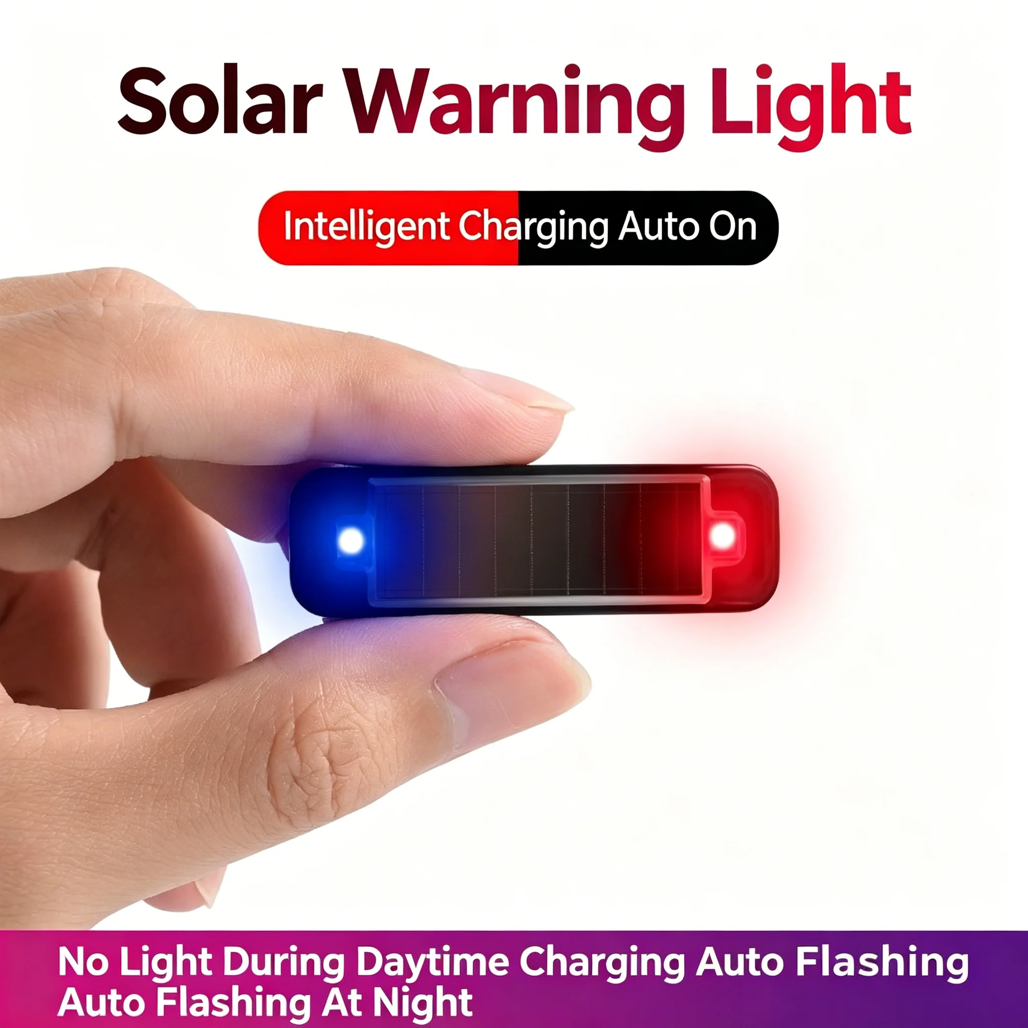 

Solar Breathing Warning Light LED Anti-collision Flash Taillight Waterproof Safety Lamp for Motorcycle E-bike Bicycle Car Rear