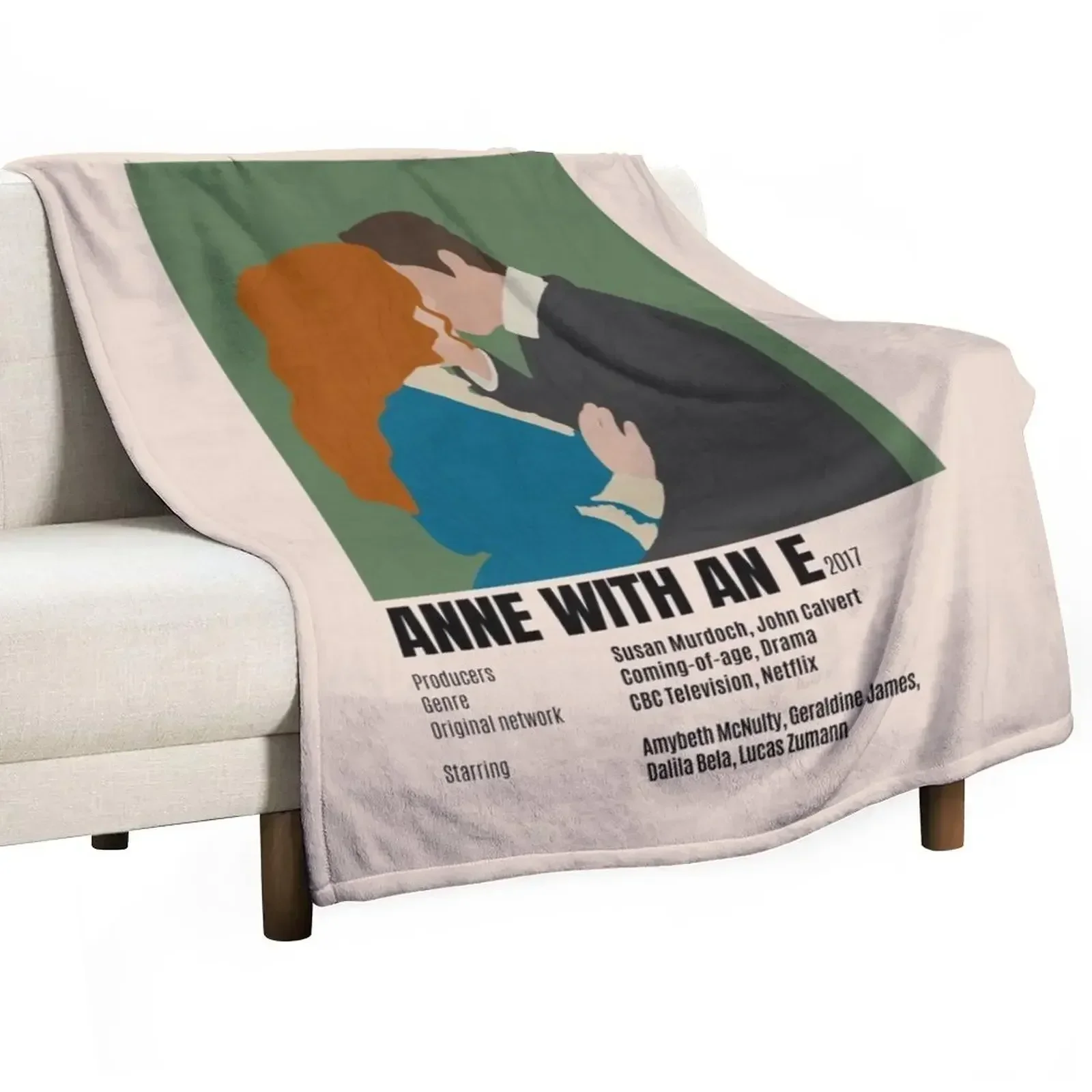 Anne with an e minimalist poster Throw Blanket sofa bed Kid'S cosplay anime Blankets