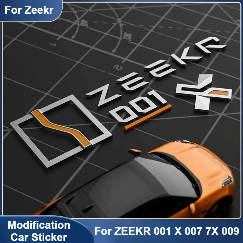 

For ZEEKR 001 X 007 7X 009 Black Badge Front Rear Badge Blackened Modification Accessories