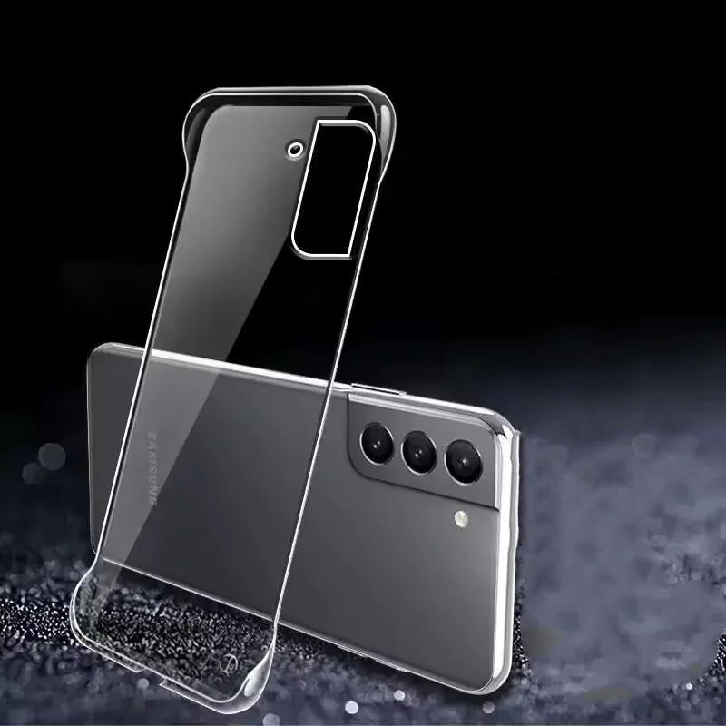 Coque de téléphone rigide transparente sans bordure en PC pour Samsung Galaxy S22 S20 S21 S23 S24 FE S25 S26 Ultra S9 S10Plus Note 20 10 Plus 9