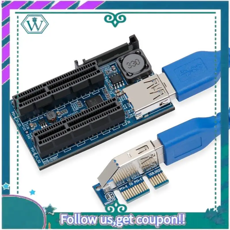 

A75Q-PCI-E 1X Удлинительный кабель к Pcie Dual Port 4X Кабель-адаптер NIC Двойной интерфейс Удлинительный кабель 0,6 м
