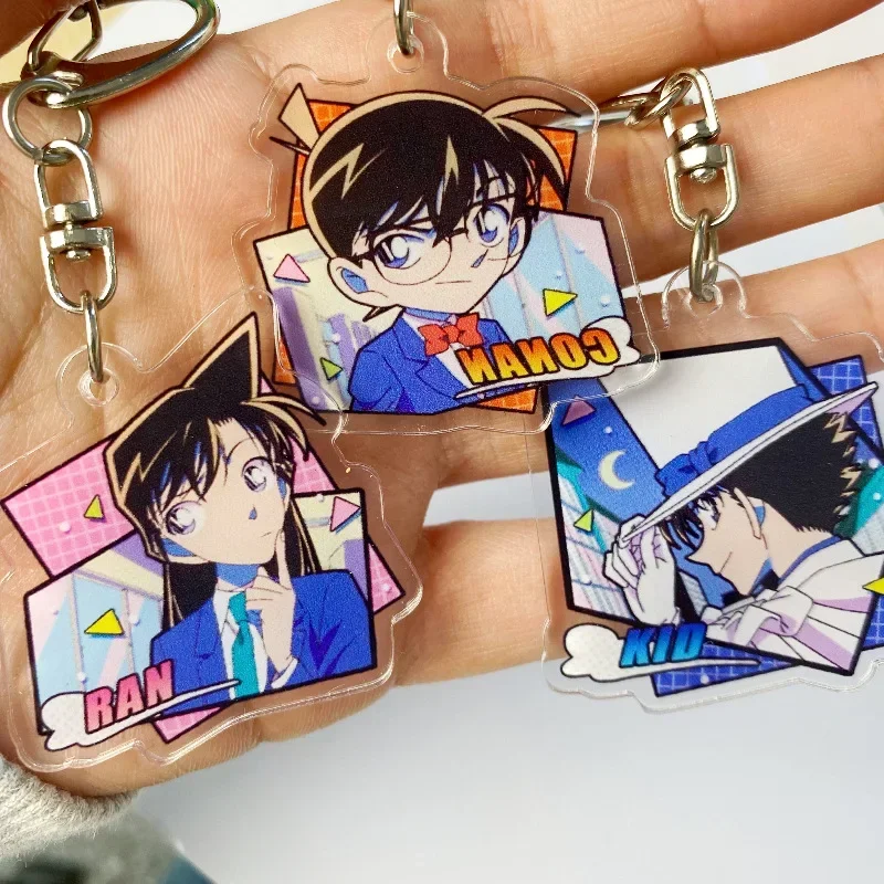 Transparent Manga Keychain Personality Backpack Pendant Anime Peripherals Kudou Shinichi Rachel Moore Anita Hailey Keyring