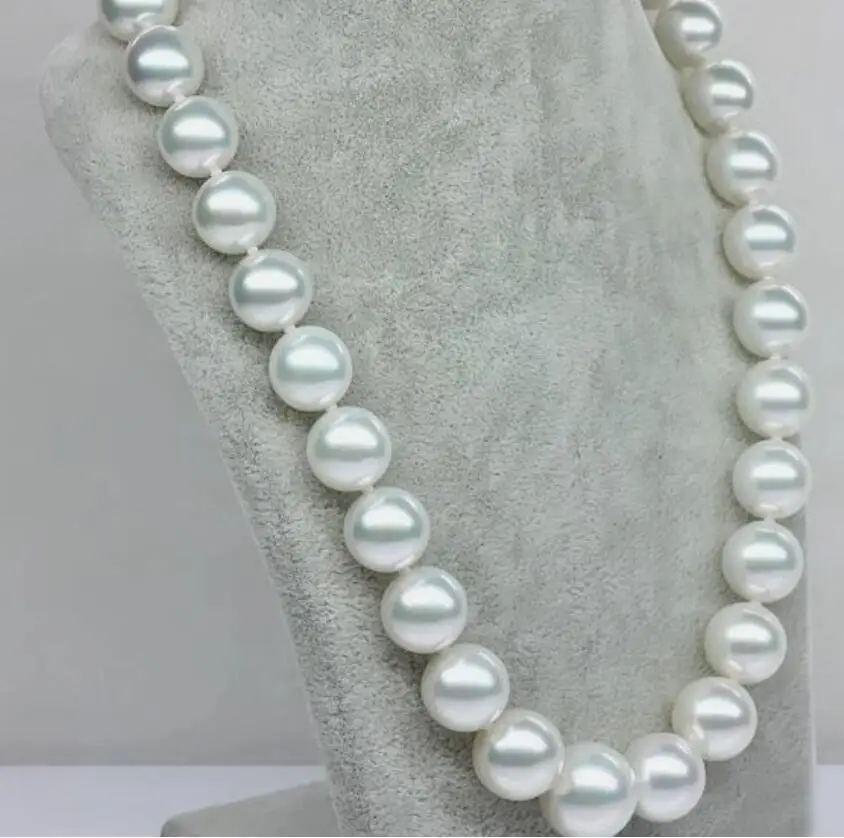 

Amazing 18" 9-11mm Natural South Sea Genuine White Round Pearl Necklace