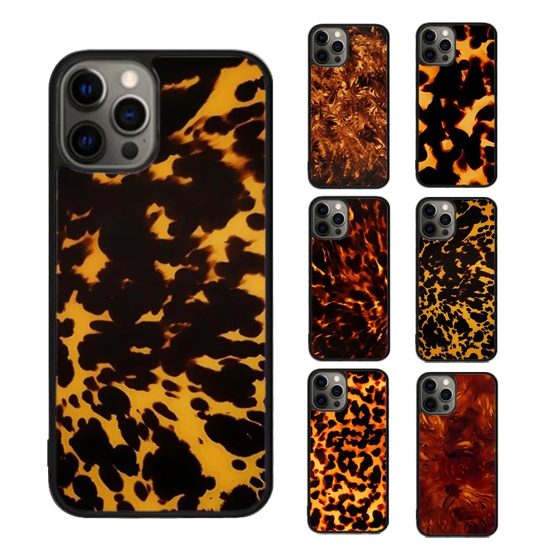 Tortoise Shell Marble Pattern Rubber Phone Case For iPhone SE2020 15 16 14 13 12 11 Pro Max Coque 8 PLUS 7 mobile fundas