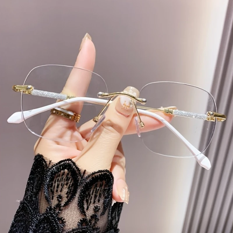 1/2pcs Premium Women Metal Frame Glasses, Unique Gorgeous Design, Color‑Changing Lenses for Outdoor & Decor Use