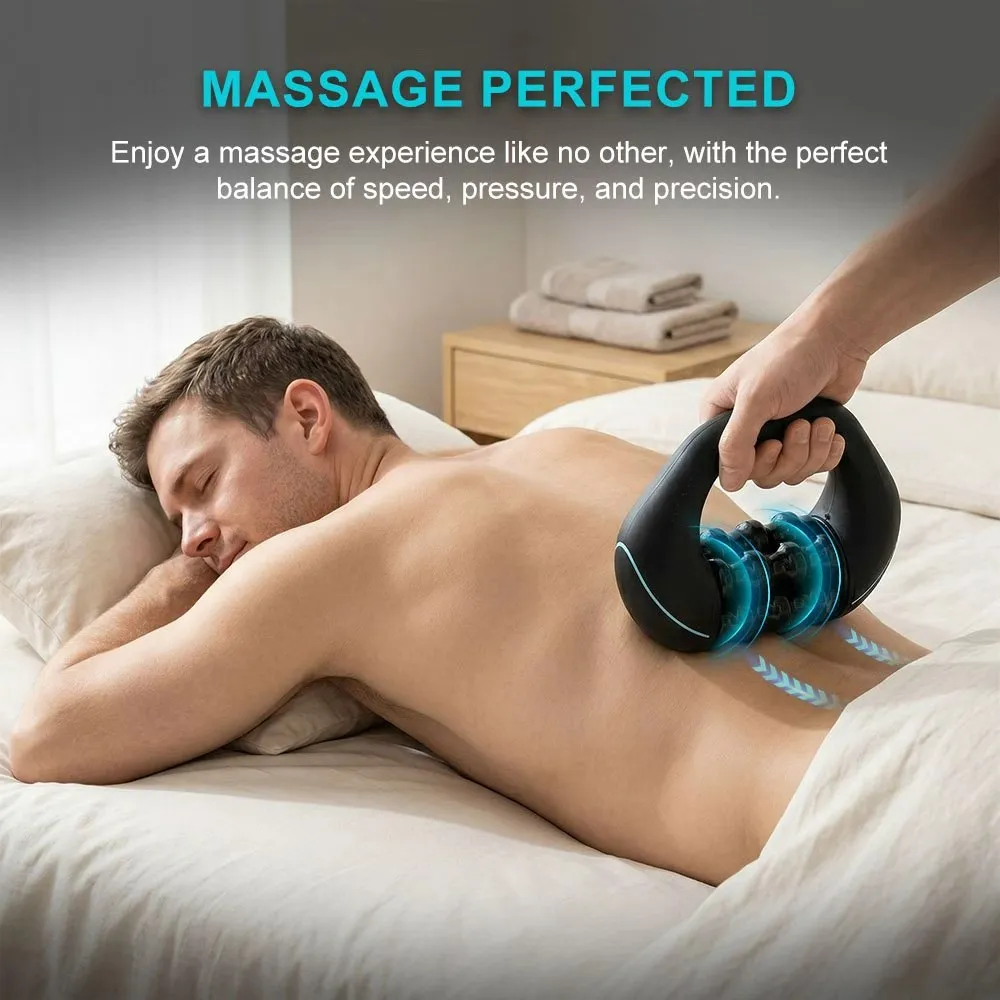 3 Level Massage Roller Deep Muscle Relax Body Neck Back Relax Massager Electric Fitness Equipment