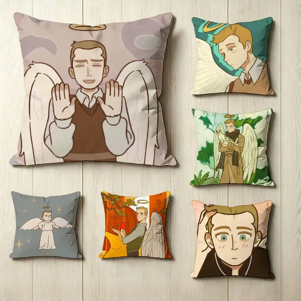 A-All Saints Street Cute L-Lynn  Square Double-Sided printed Pillow Case Bedroom Bedside Pillow Sofa Cushion Cover