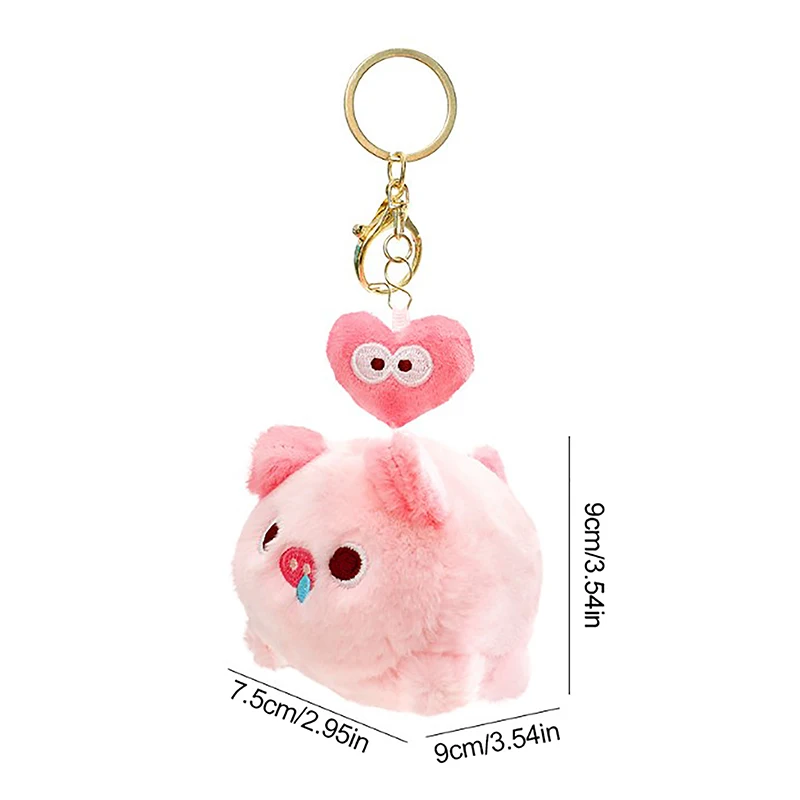 Porte-clés de proximité en peluche de dessin animé créatif, porte-clés animal, chien mignon, over, sac à dos, pendentif de voiture, cadeau