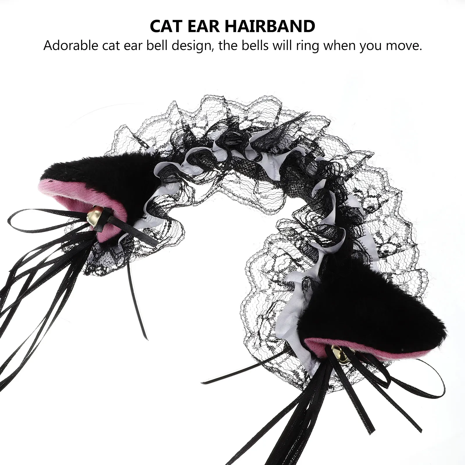

Adorable Cat Ear Hairband Decorative Cosplay Headdress Costume Party Accessory Photo Prop For Girls Festival Christmas