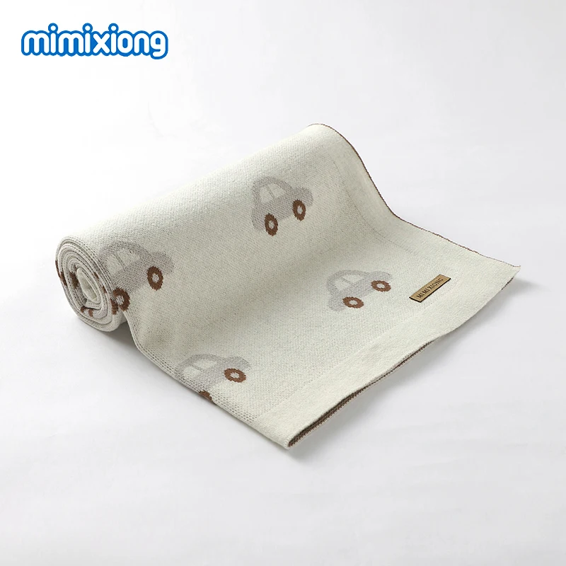 بطانيات أطفال منسوجة من القطن 100% للفتيات والأولاد فائقة النعومة وخفيفة الوزن لعربة الأطفال الرضع وسجادة لف منقوشة