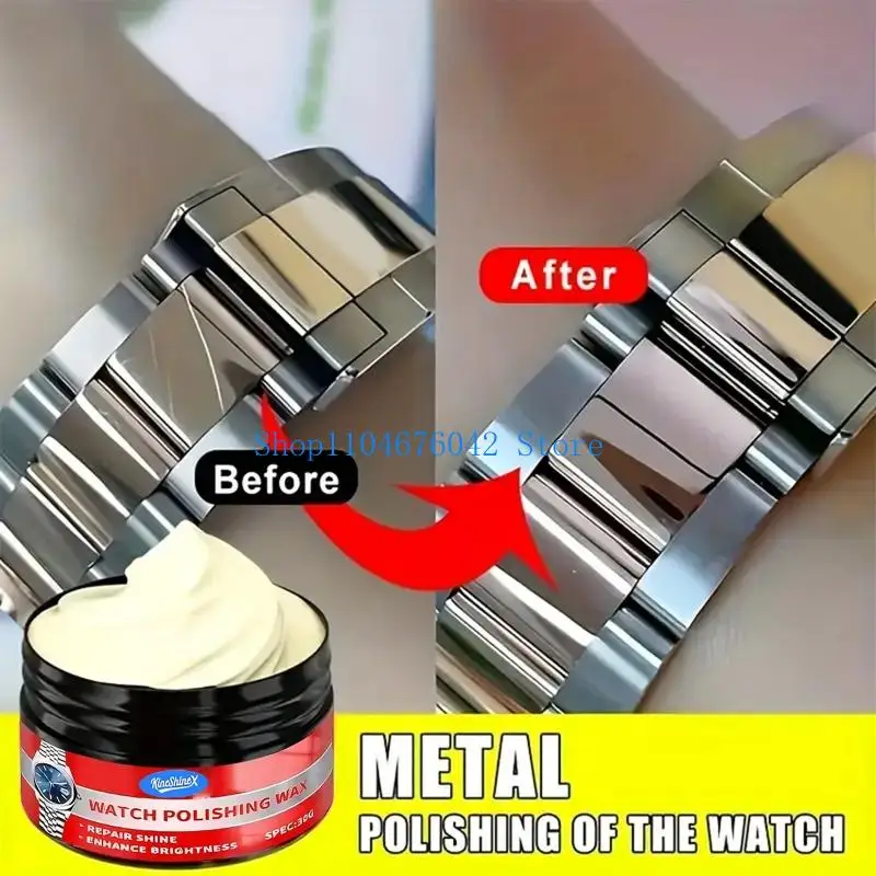 Watches Polishing Cream Kit with Sponges for Restoring Shine and Removing Scratches on Metal Jewelry Glass Surfaces