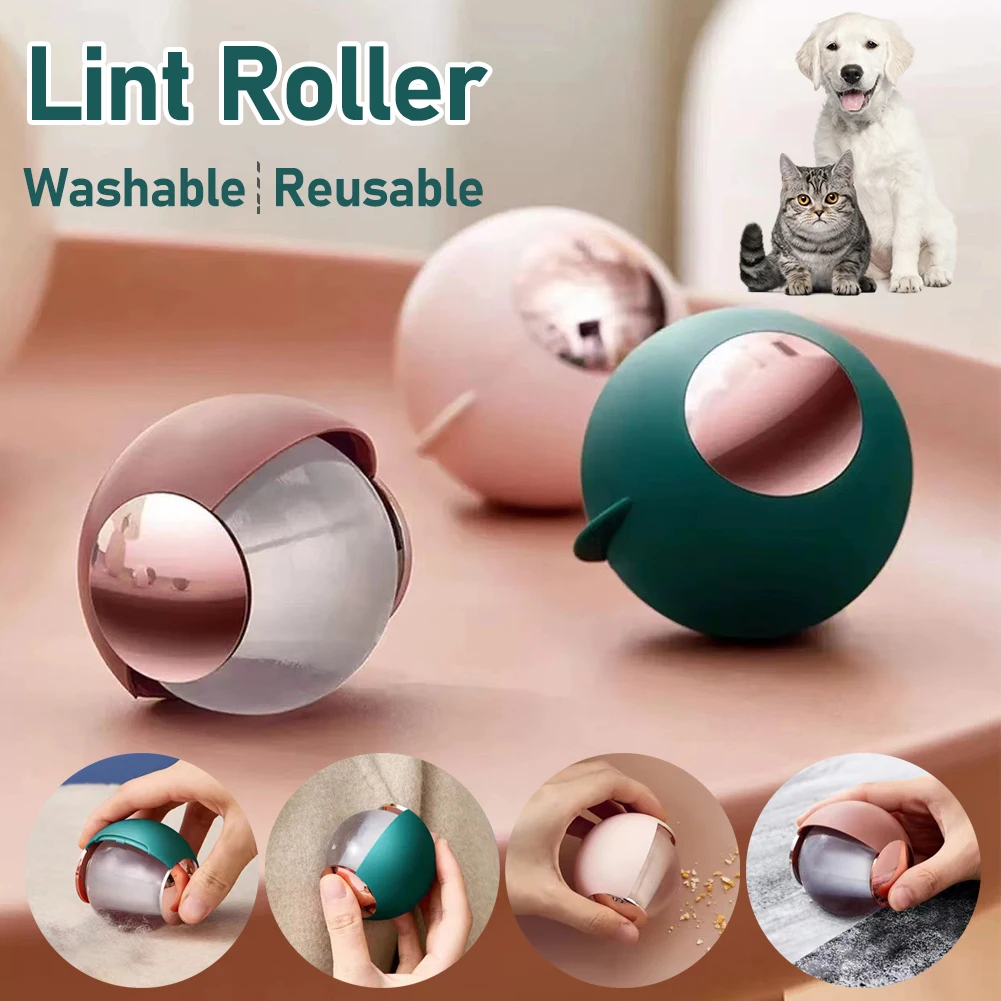 Lint Roller Hair Remover Ball Manual Fluff Remover Washable Gel Lint Roller For Pet Hair Sticky Roller Ball Cleaning for Clothin