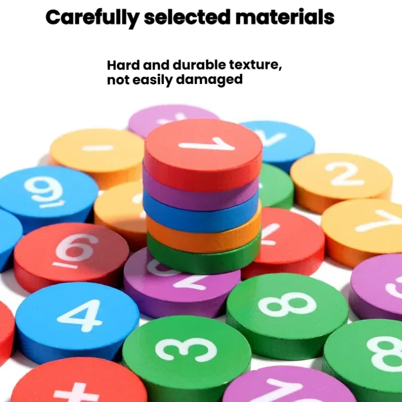 Niños matemáticas educación temprana material didáctico de madera Digital descomposición aritmética número cognición juguetes para contar