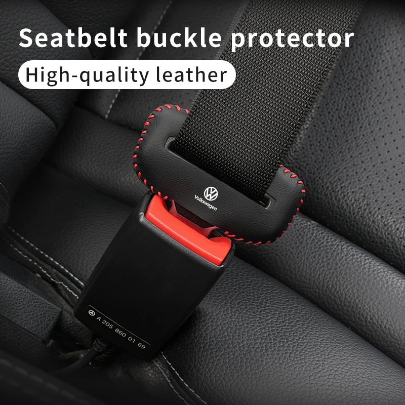 Car Seat Belt Buckle Protector Cover For Volkswagen VW Tiguan CC Jetta Polo Golf Passat Scirocco T-ROC Touareg