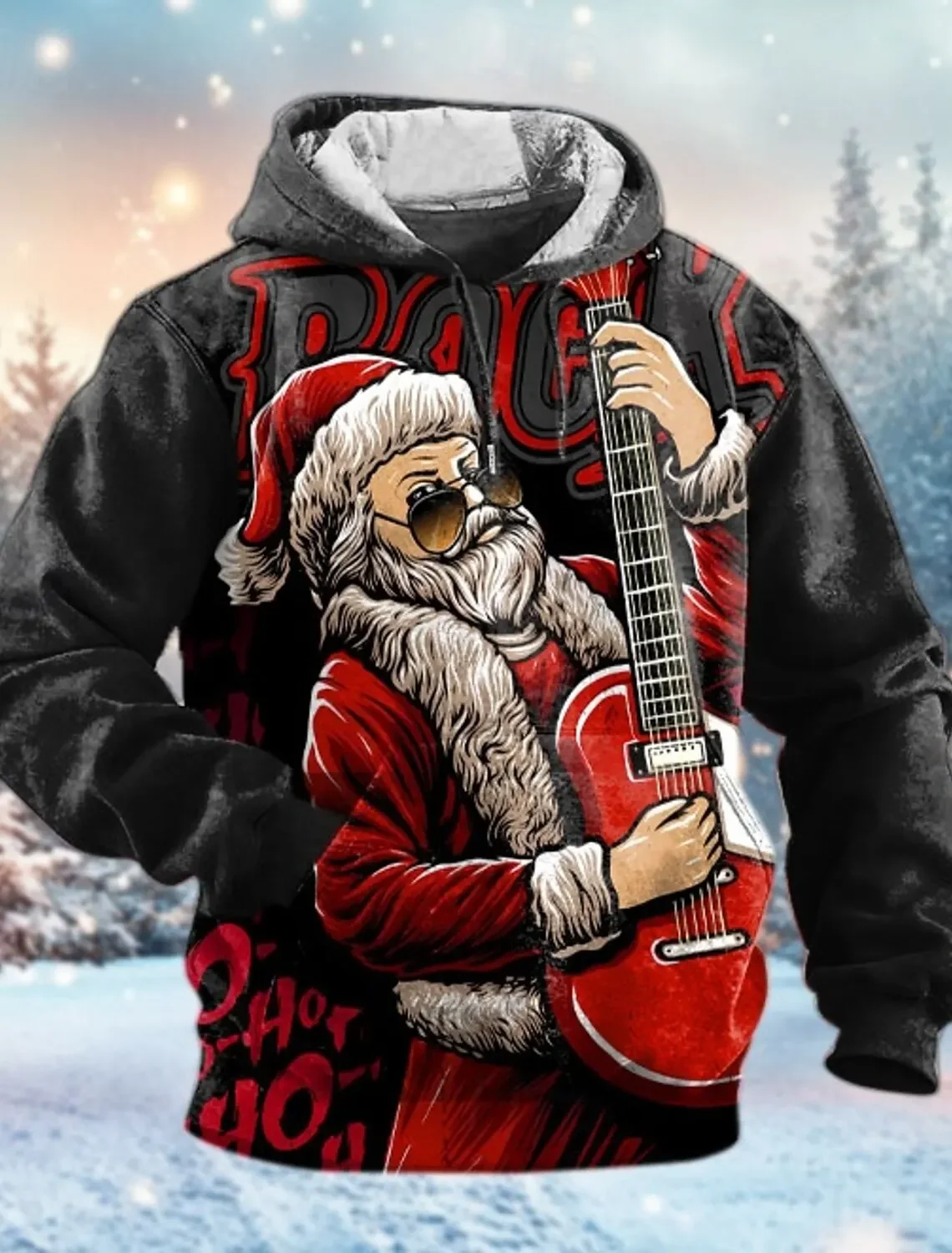 Christmas Ugly Men's Hoodies with Santa Claus Pattern 3D Printed Holiday Streetwear Men's and Women's Hoodies and Sweatshirts