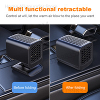 12/24V Portable Car Heater 120W Car Electric Heater Fan 360 Rotating Windscreen Defroster Demister Auto Windshield Defroster