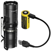 Nitecore MT10C Torch+ LMA1 Helmet Mount + NL169R USB-C Charging Port Rechargeable Battery 920LMs LED Tactical Flashlight Outdoor