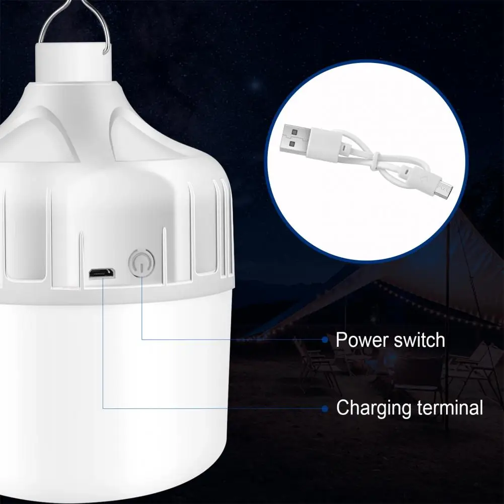 Bola lampu LED isi ulang daya, bola lampu LED Super terang untuk luar ruangan dan dalam ruangan, bola lampu LED isi ulang daya, 3 mode berkedip