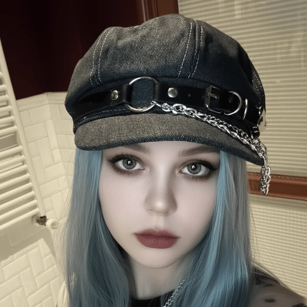 Tech Wear Accessories - Trend Octagonal Harajuku Beret Hat Grunge