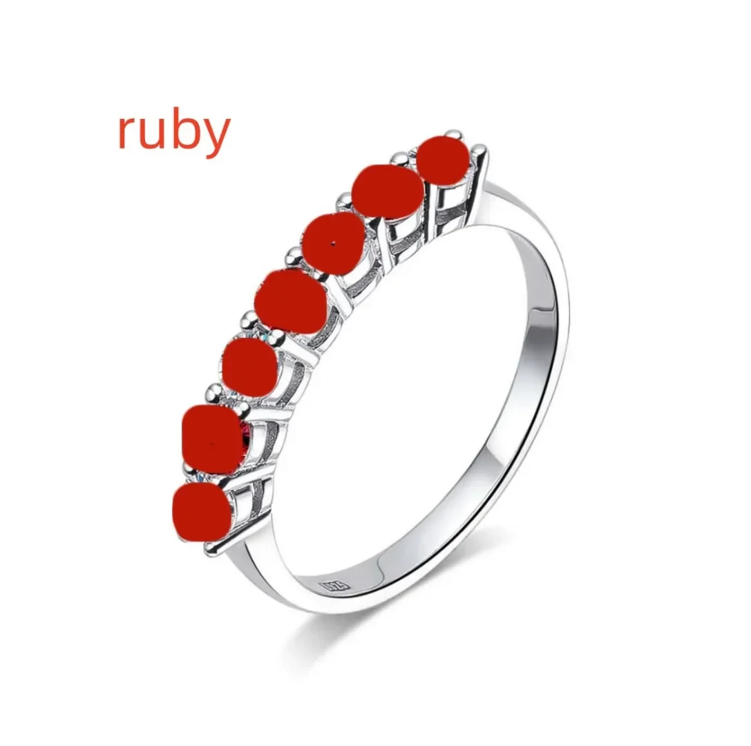 

Custom Jewelry Sapphire Ruby Emerald Ring Row Diy Jewelry