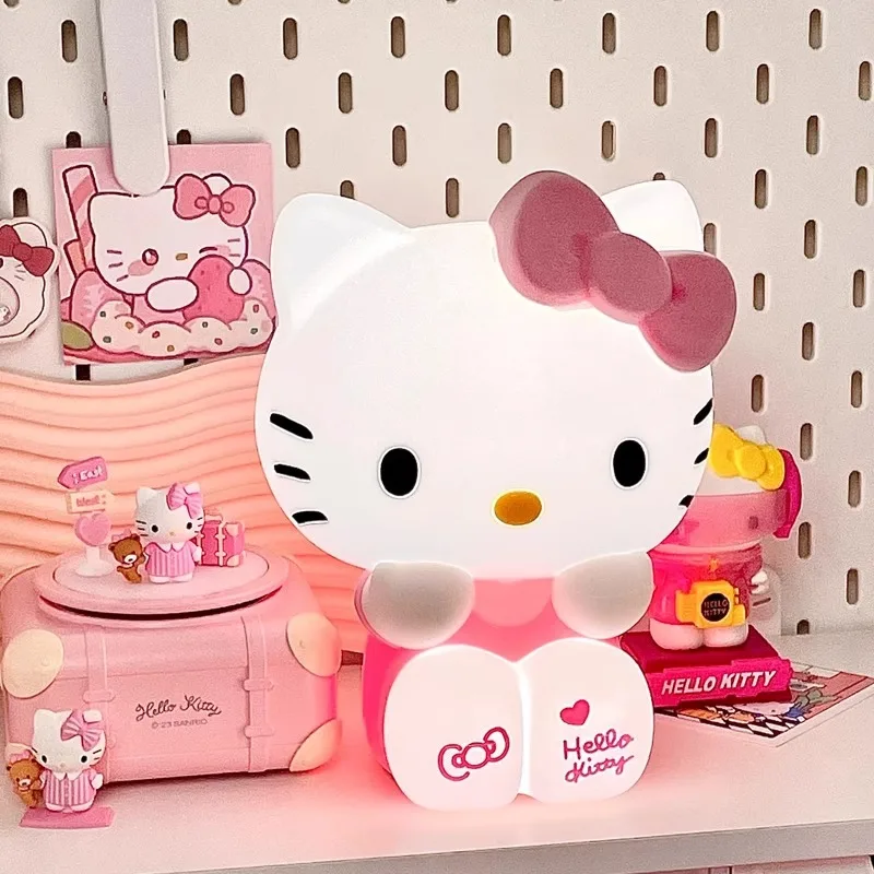 

Kawaii Hello Kitty Pat Night Light Girls Bedroom Bedlight Anime Hellokitty Night Lamp Desktop Decor Ornaments Girls Gift