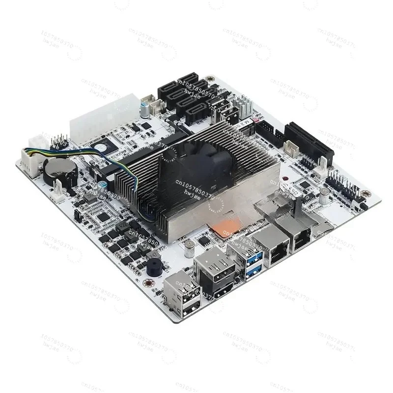 Mini ITX White M11 NAS Motherboard with I5-8265U 8 SATA Bays Dual 2.5G I226V LAN 2×NVMe