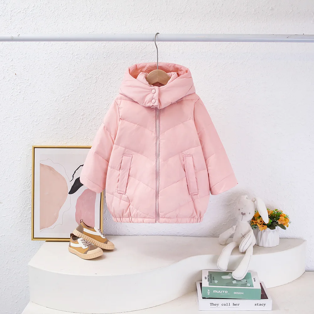 

Girls Down Coat Overcoat Jacket Windbreak Outerwear 2024 Fashion Thicken Winter Warm Sport Teenagers Christmas Gift Children's C