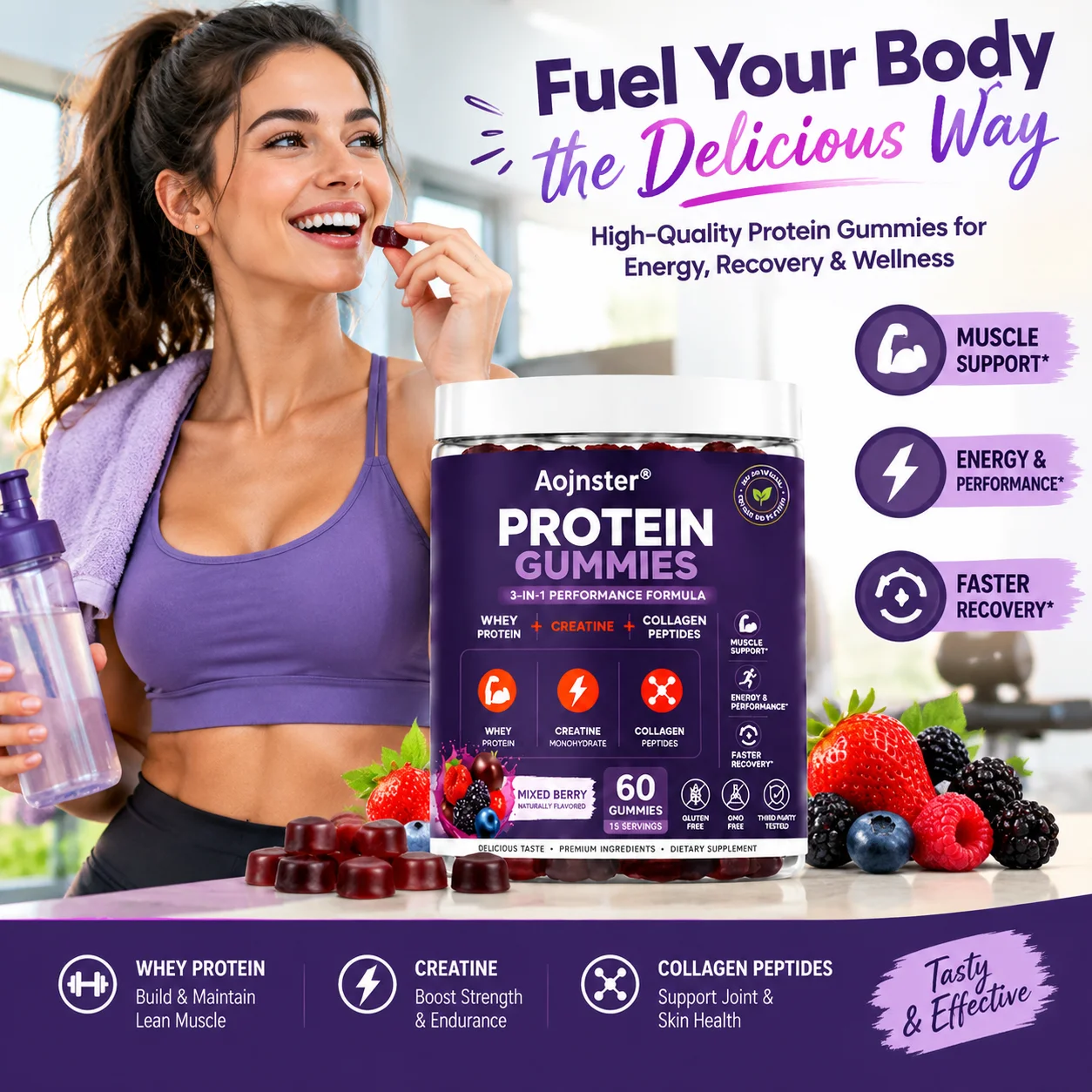 Caramelle gommose proteiche, f - Nutrition And Fitness recensione e prezzo