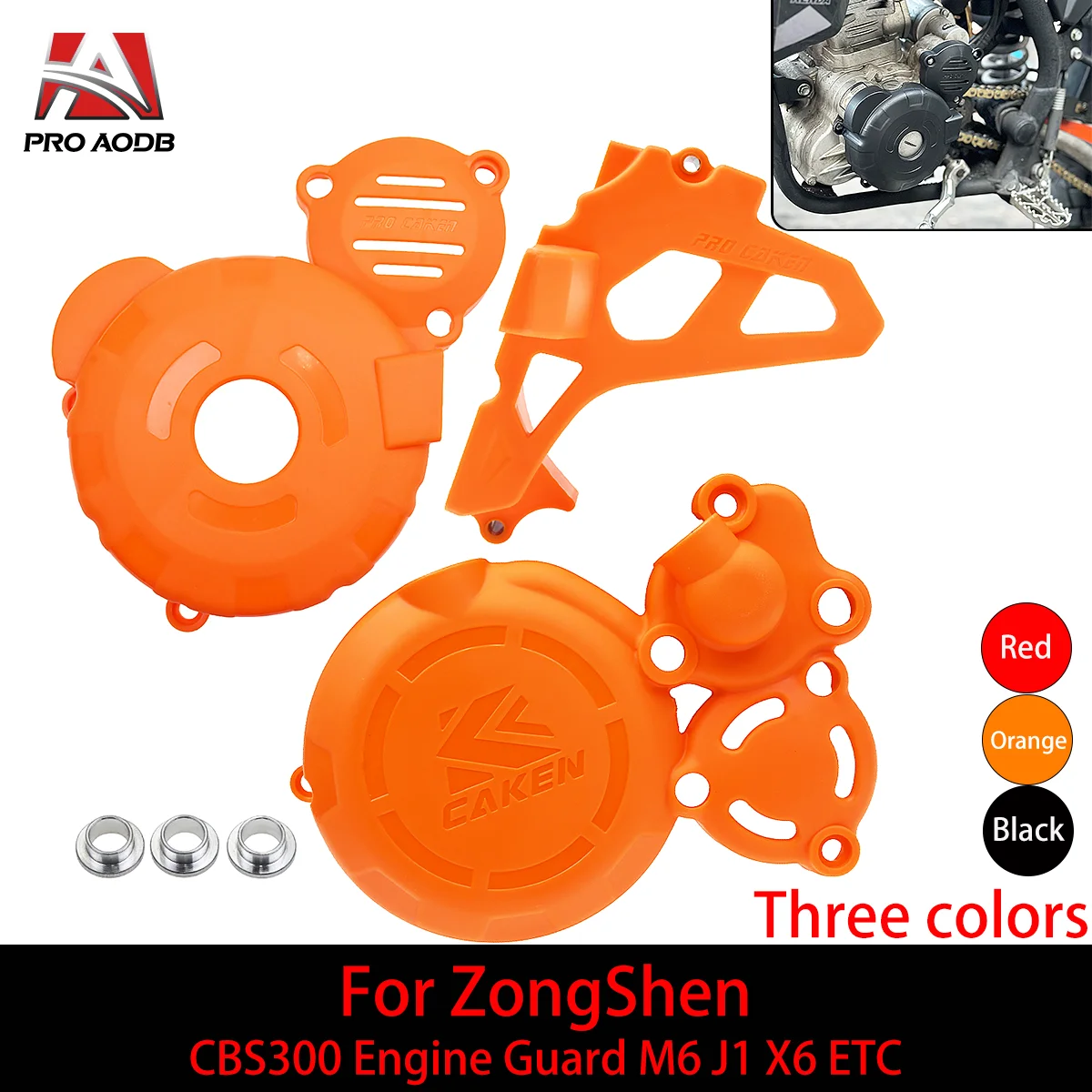 

Motorcycle Engine Cover Clutch Cap Magneto Water Pump Guard Crankcase Ignition Protector For ZONGSHEN CBS300 M6 J1 X6 Motocross