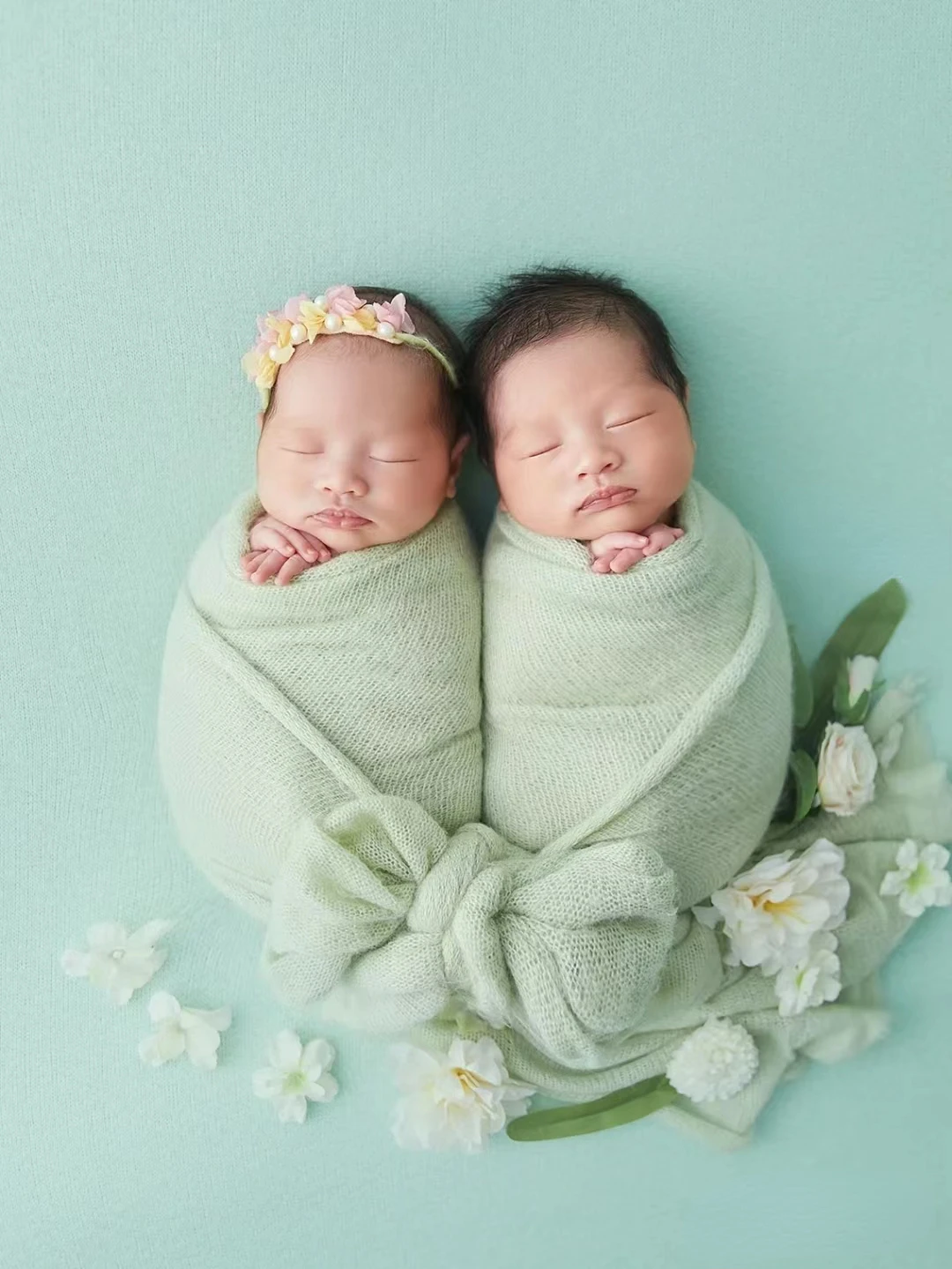 Puntelli per fotografia neonato avvolgimenti per bambini Swaddle accessori per riprese fotografiche Studio fotografico coperta lavorata a maglia